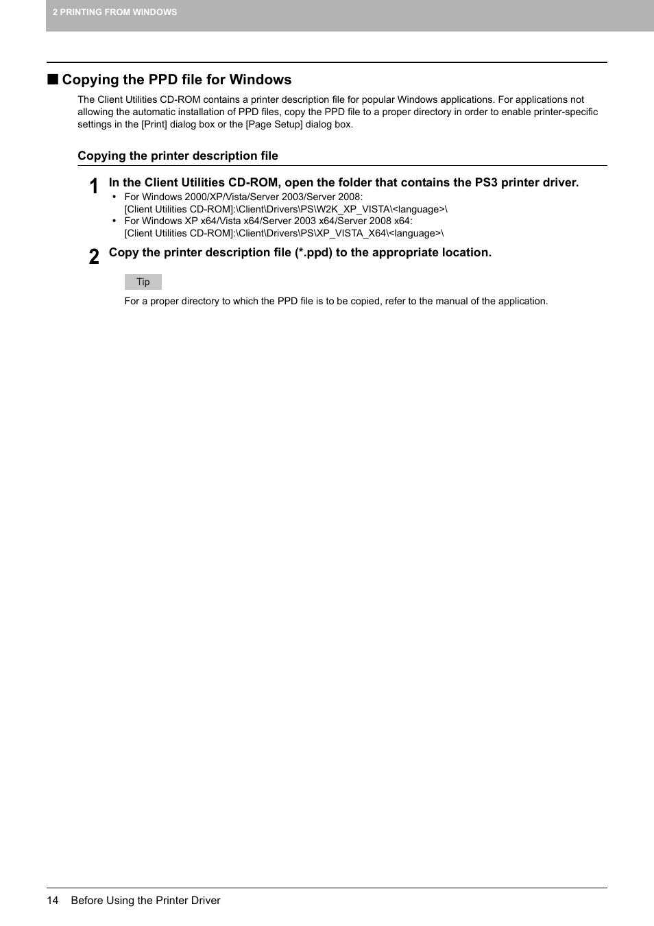 Copying the ppd file for windows | Toshiba 255 User Manual | Page 16 / 168