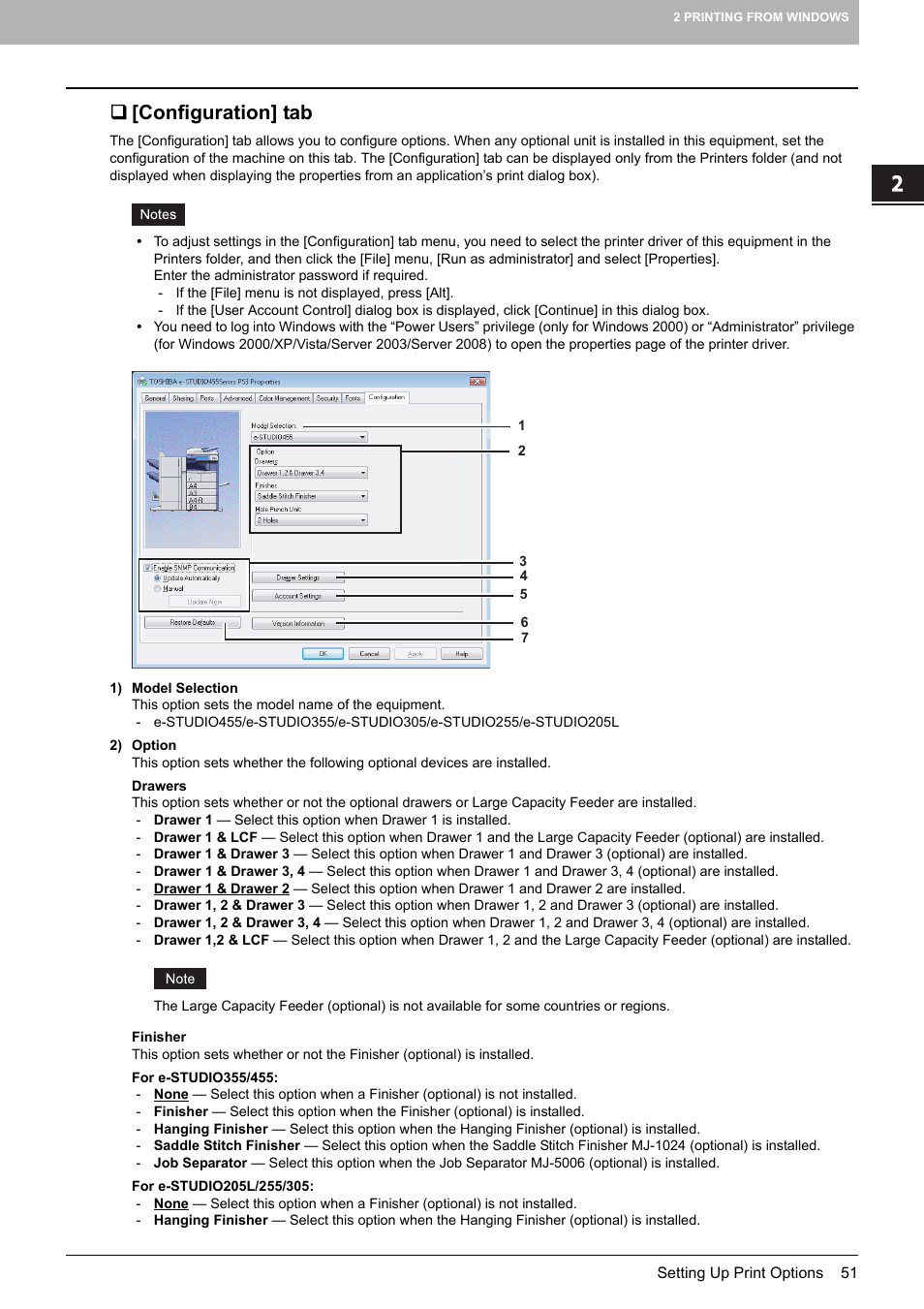 Configuration] tab, P.51 “[configuration] tab | Toshiba 255 User Manual | Page 53 / 168