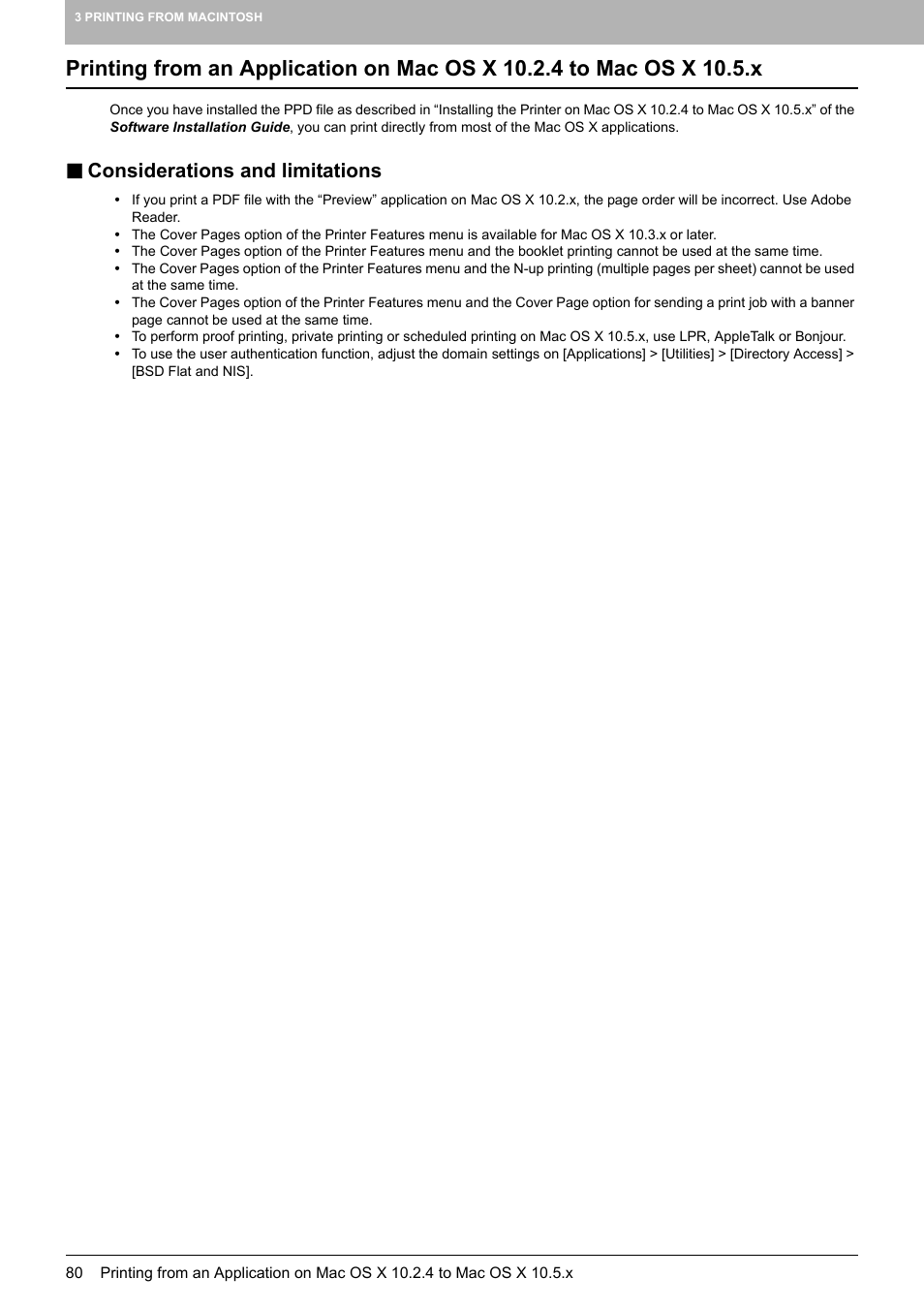 Considerations and limitations | Toshiba 255 User Manual | Page 82 / 168