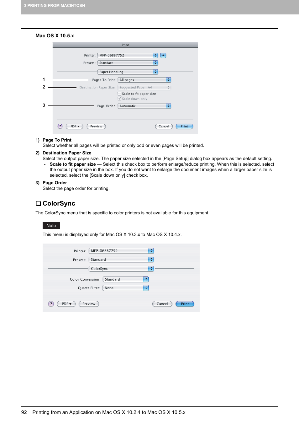 Colorsync | Toshiba 255 User Manual | Page 94 / 168