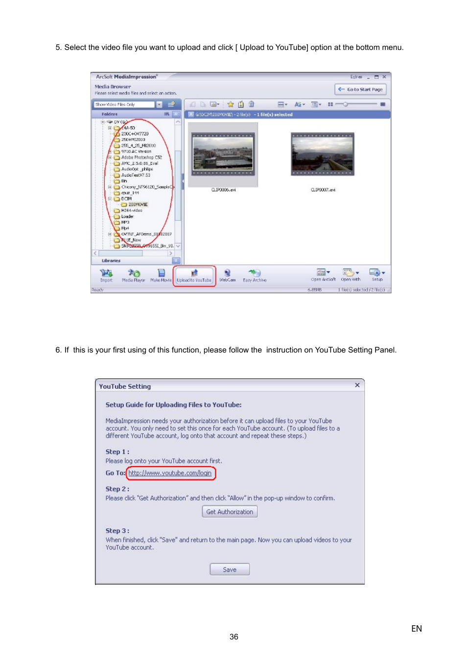 Toshiba CAMILEO P10 User Manual | Page 38 / 46