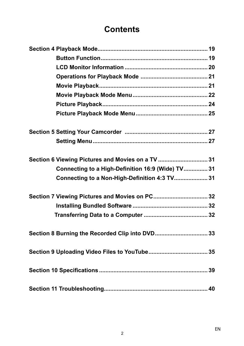 Toshiba CAMILEO P10 User Manual | Page 4 / 46