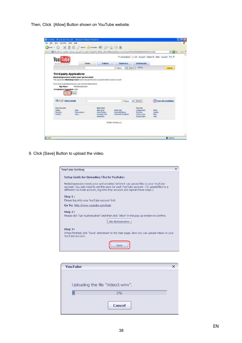 Toshiba CAMILEO P10 User Manual | Page 40 / 46