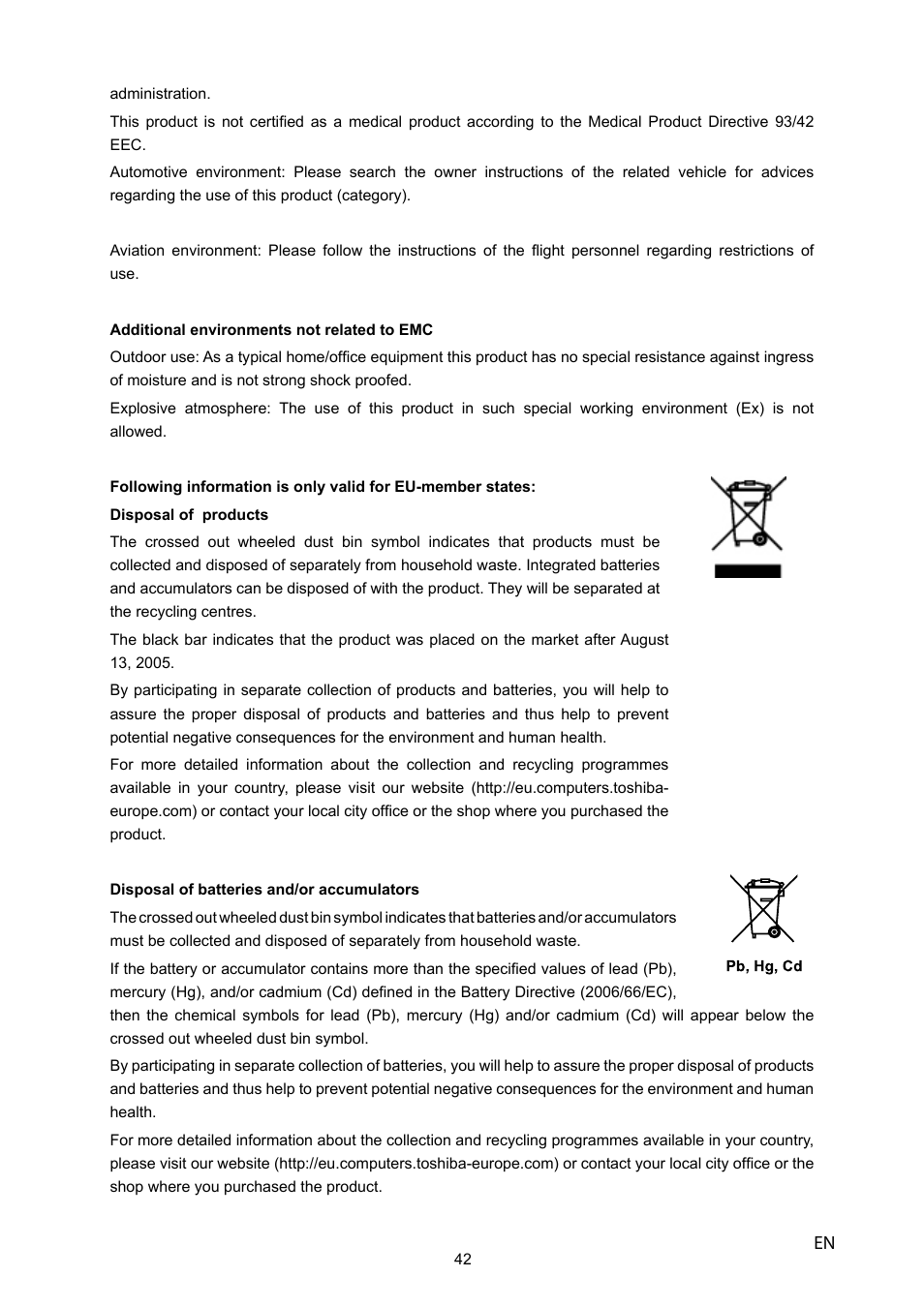 Toshiba CAMILEO P10 User Manual | Page 44 / 46