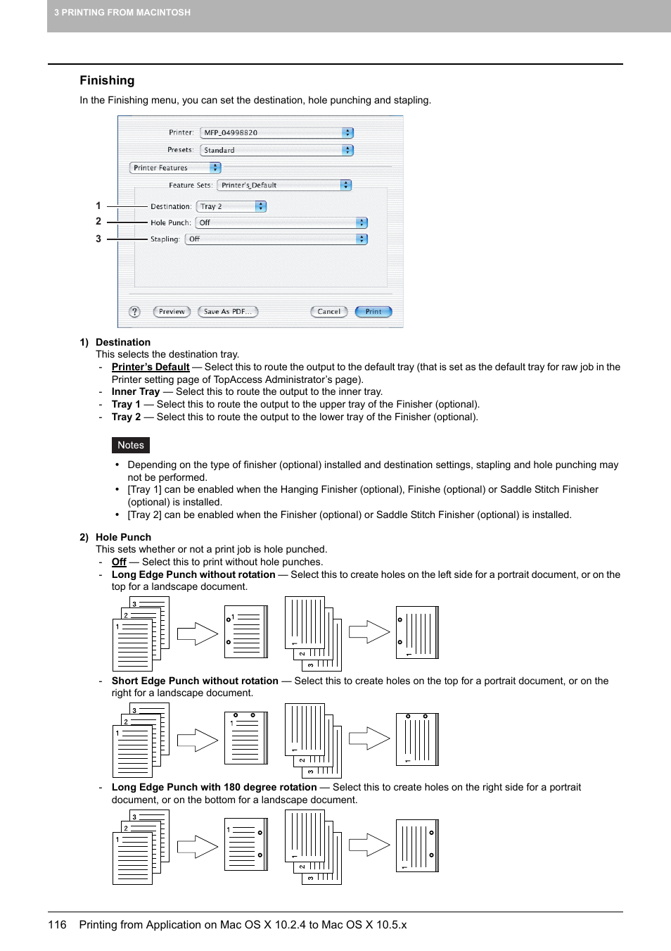 Finishing, P.116 “finishing | Toshiba MULTIFUNCTIONAL DIGITAL COLOR SYSTEMS 3530C User Manual | Page 118 / 178