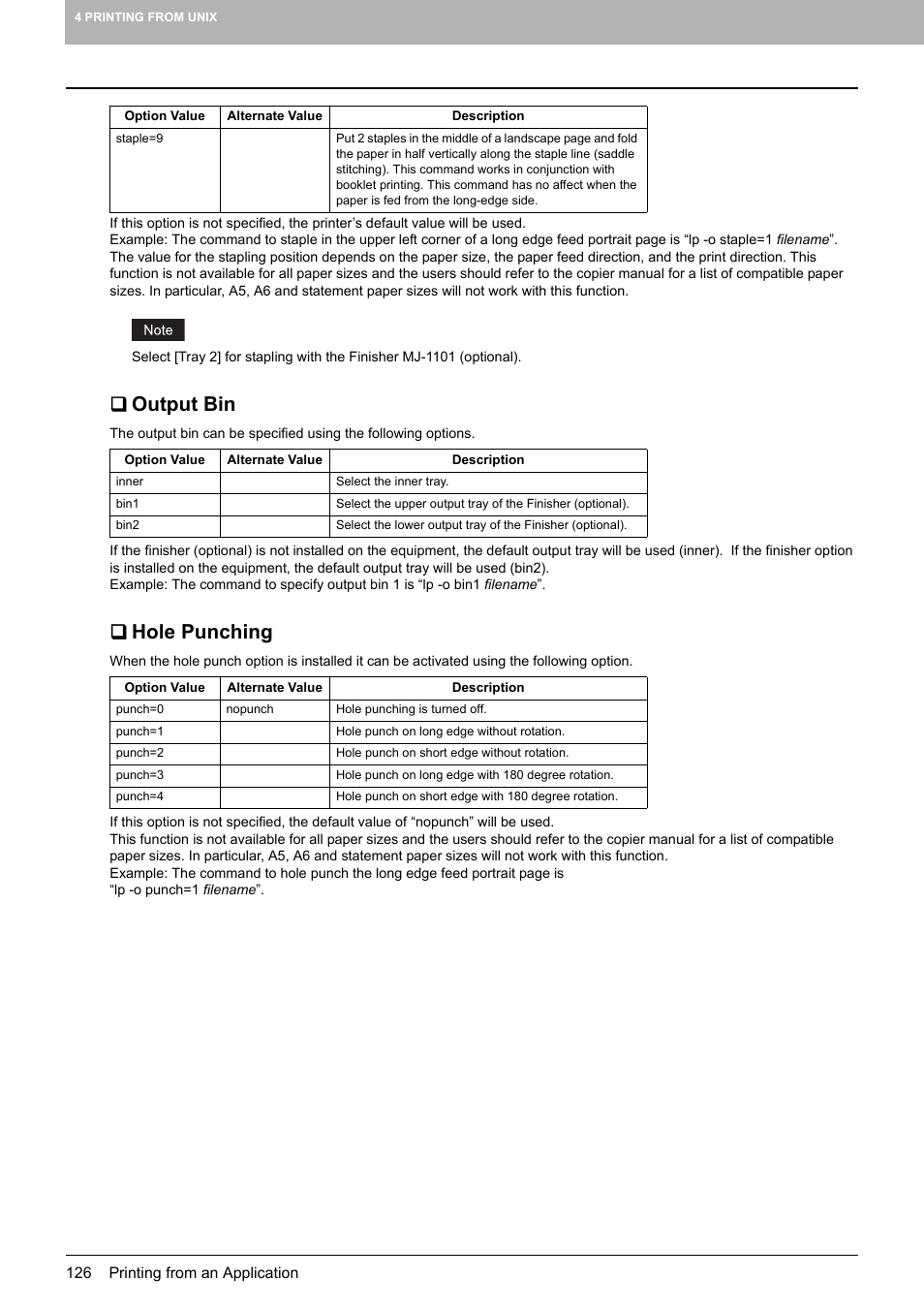 Output bin, Hole punching | Toshiba MULTIFUNCTIONAL DIGITAL COLOR SYSTEMS 3530C User Manual | Page 128 / 178