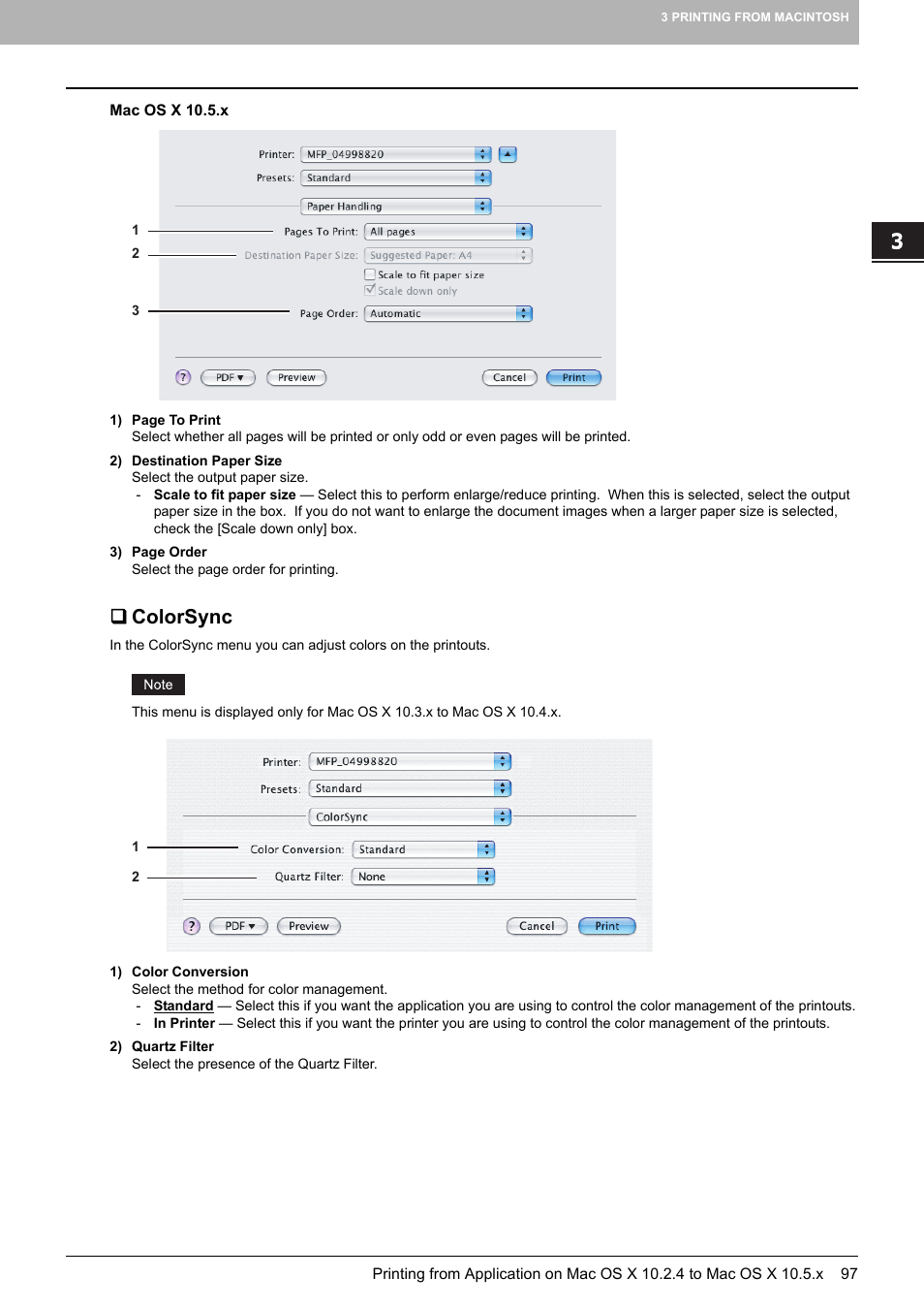 Colorsync | Toshiba MULTIFUNCTIONAL DIGITAL COLOR SYSTEMS 3530C User Manual | Page 99 / 178