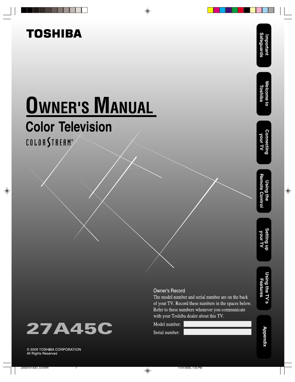 Toshiba 27A45C User Manual | 32 pages