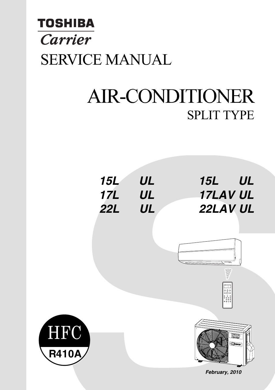 Toshiba CARRIER RAS-15LKV-UL User Manual | 110 pages