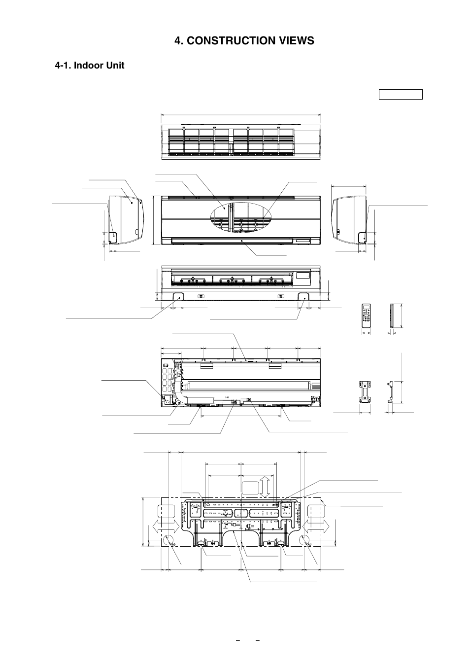 Construction views, 1. indoor unit | Toshiba CARRIER RAS-15LKV-UL User Manual | Page 17 / 110