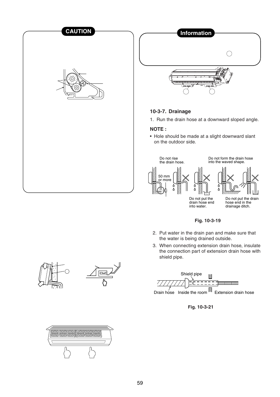 Caution, Information | Toshiba CARRIER RAS-15LKV-UL User Manual | Page 59 / 110