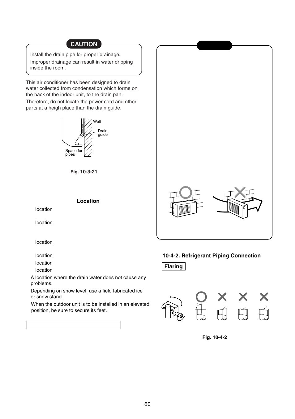 Caution, 4. outdoor unit | Toshiba CARRIER RAS-15LKV-UL User Manual | Page 60 / 110