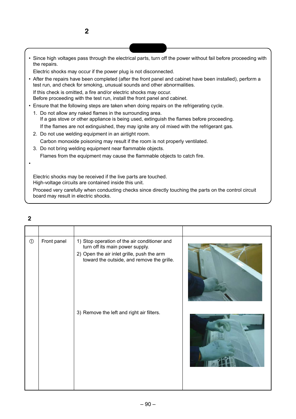 How to replace the main parts | Toshiba CARRIER RAS-15LKV-UL User Manual | Page 90 / 110