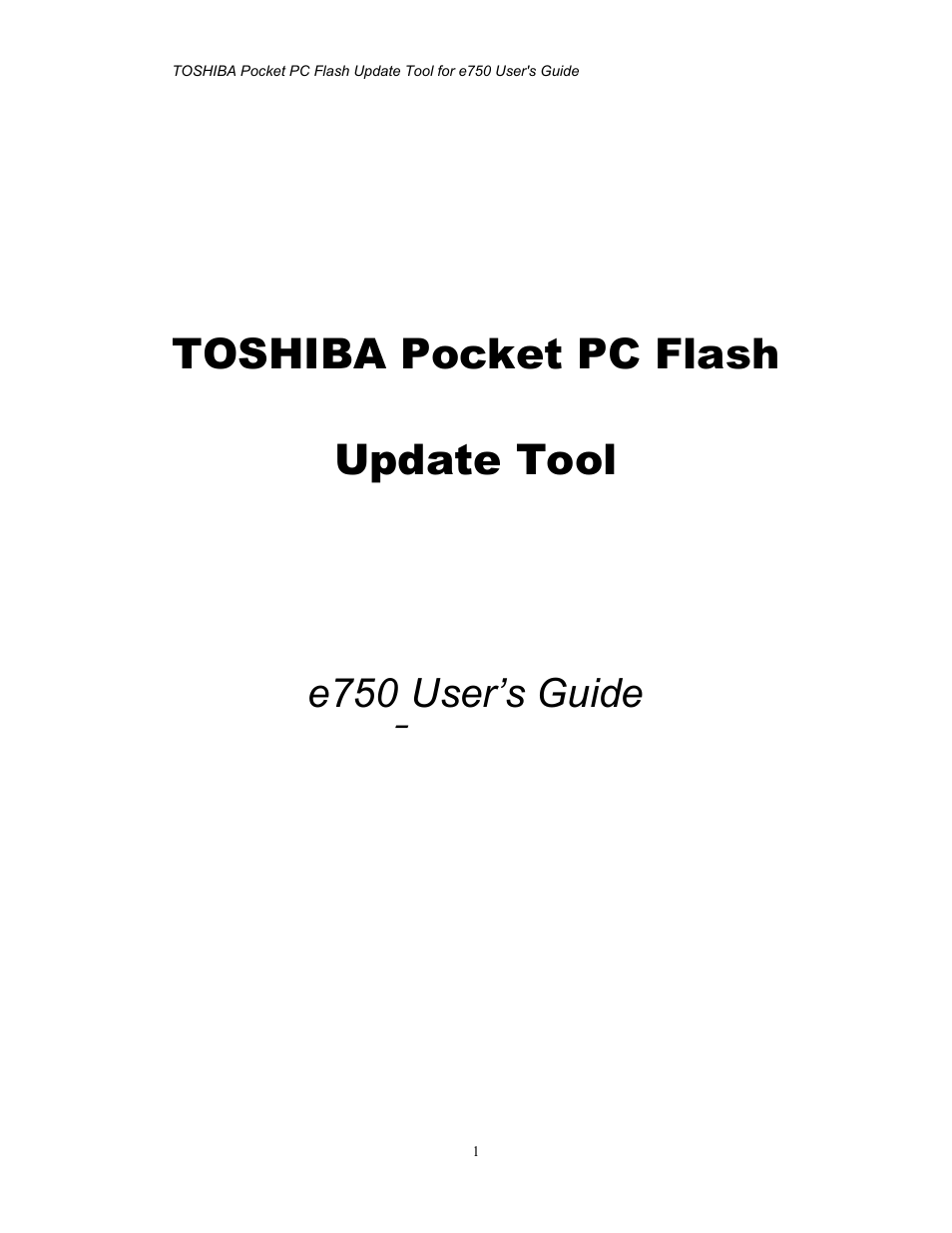 Toshiba e750 User Manual | 12 pages