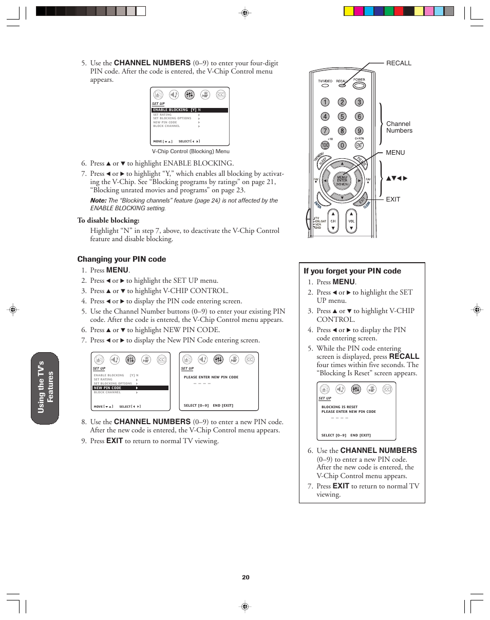 Toshiba 32A43 User Manual | Page 20 / 36