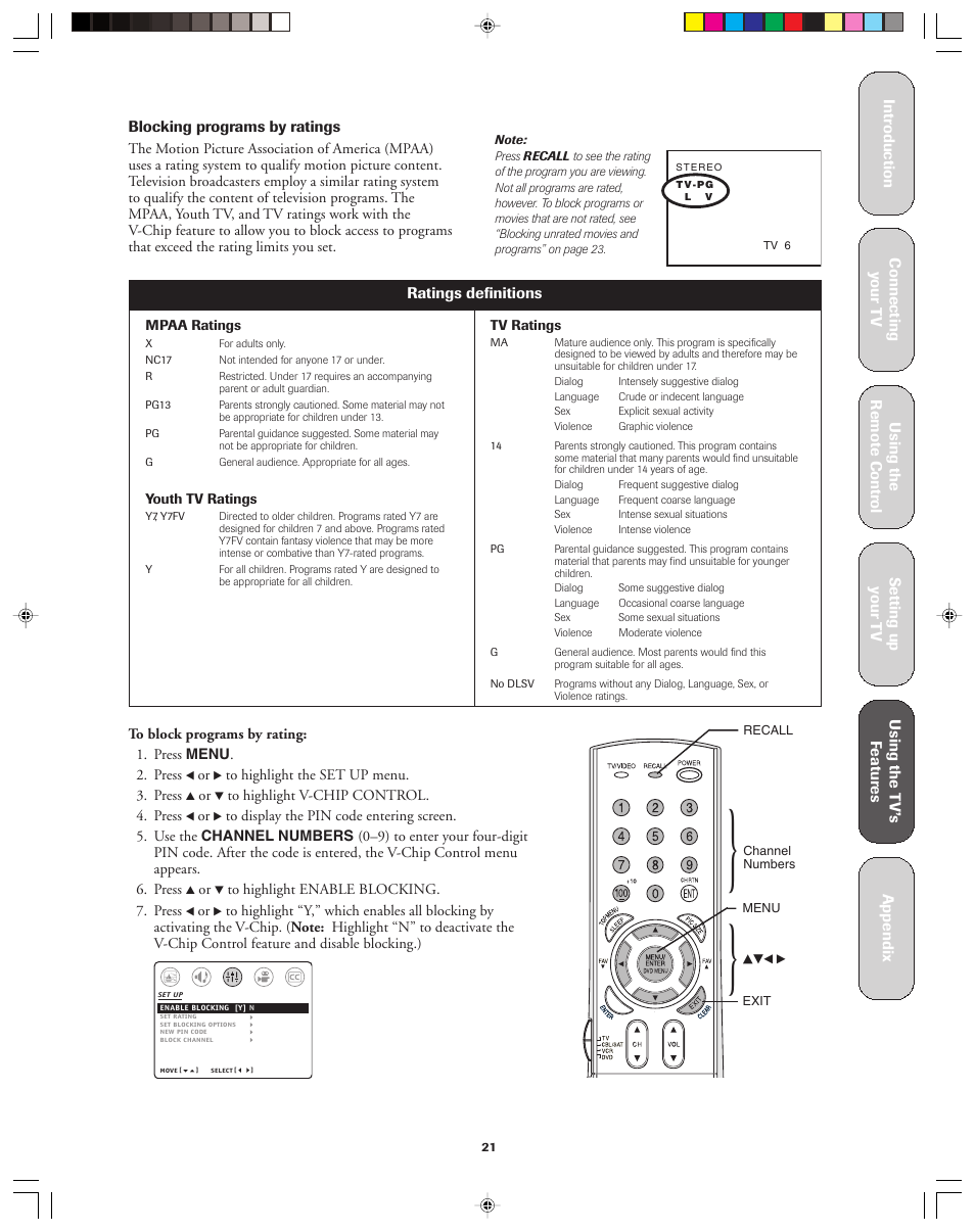 Toshiba 32A43 User Manual | Page 21 / 36