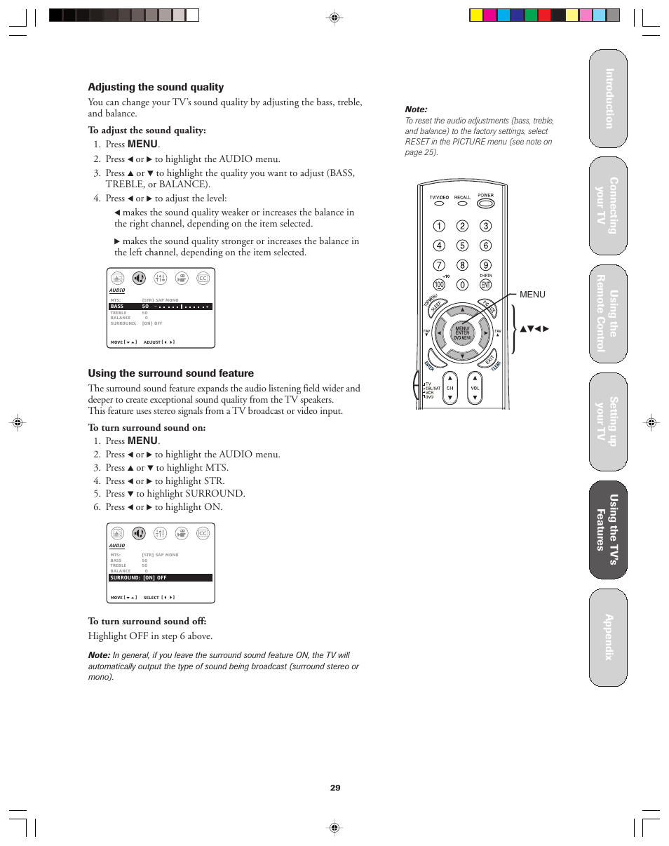 Toshiba 32A43 User Manual | Page 29 / 36