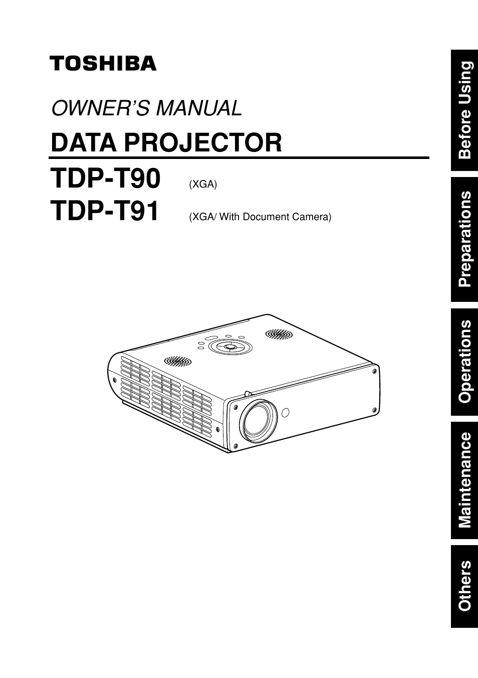 Toshiba TDP-T90 User Manual | 25 pages