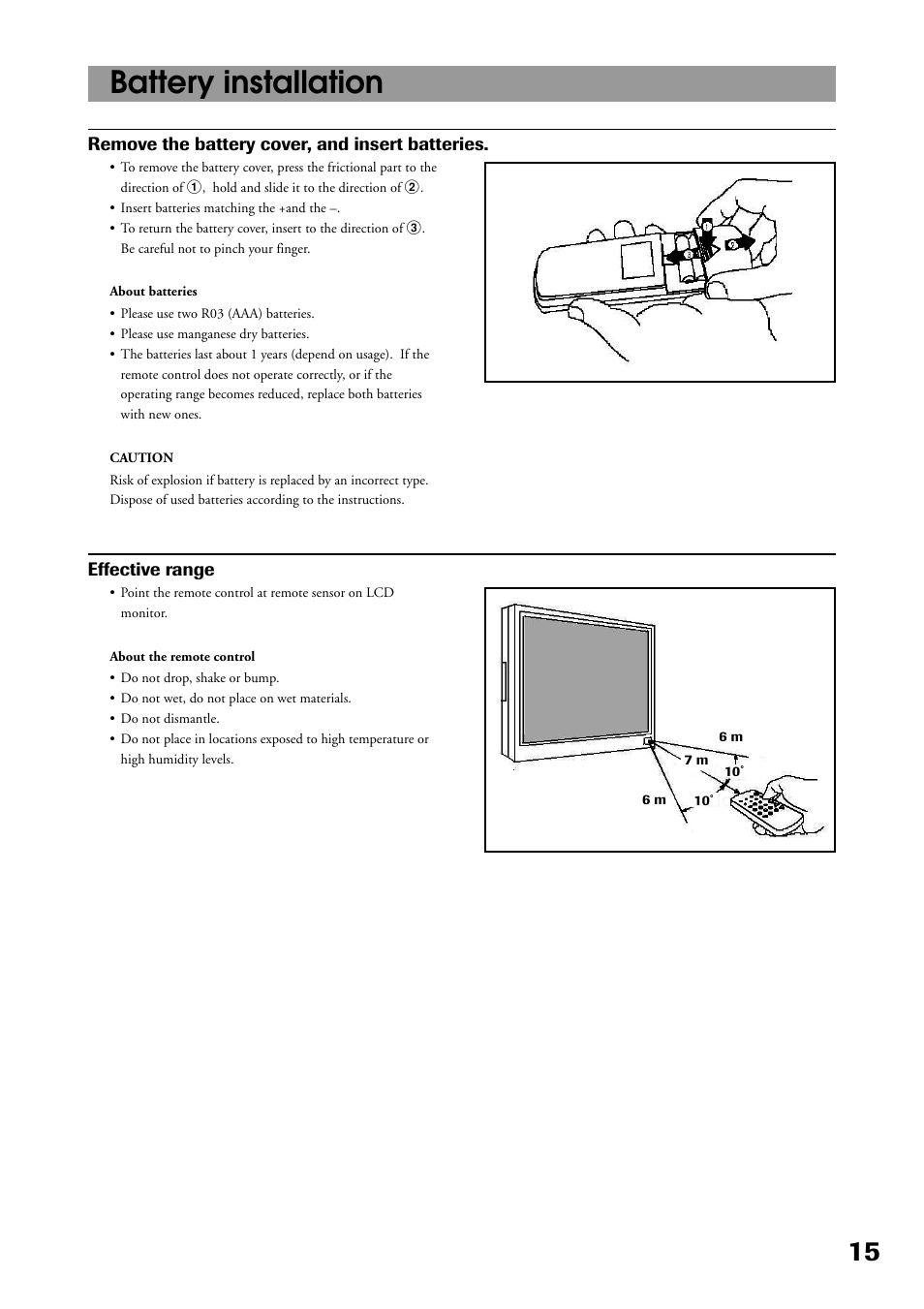 Battery installation | Toshiba P32LS1 User Manual | Page 15 / 40