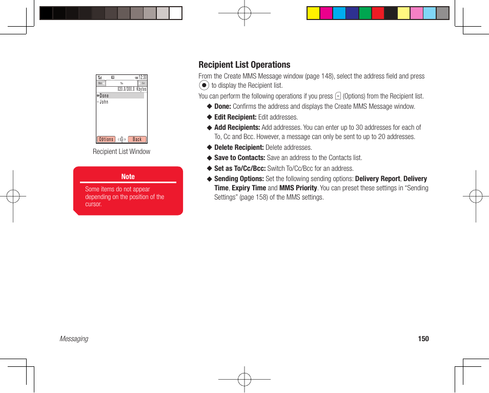 Recipient list operations | Toshiba 705T User Manual | Page 150 / 315