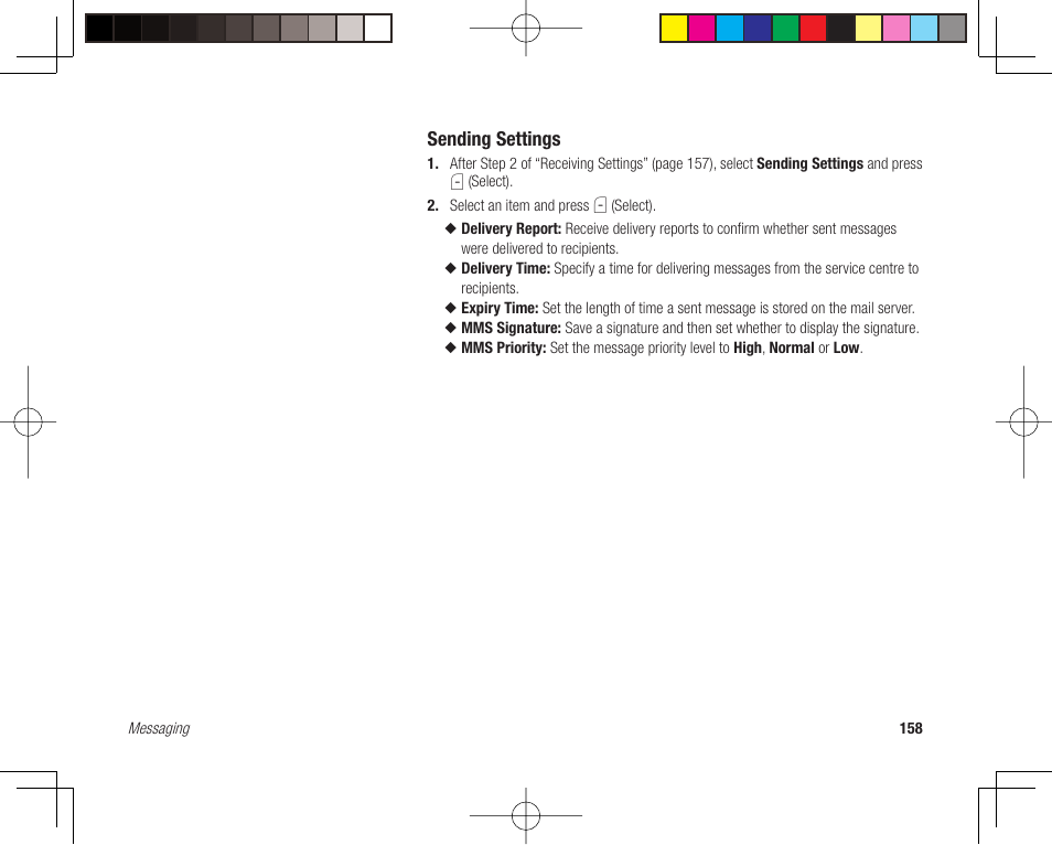 Sending settings | Toshiba 705T User Manual | Page 158 / 315