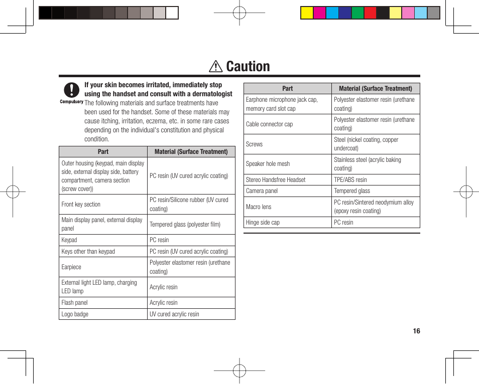 Caution | Toshiba 705T User Manual | Page 16 / 315