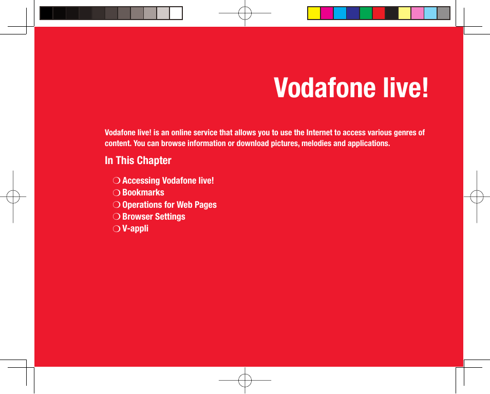 Vodafone live | Toshiba 705T User Manual | Page 171 / 315