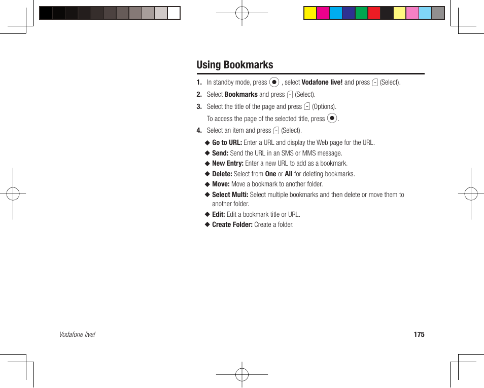 Using bookmarks | Toshiba 705T User Manual | Page 175 / 315