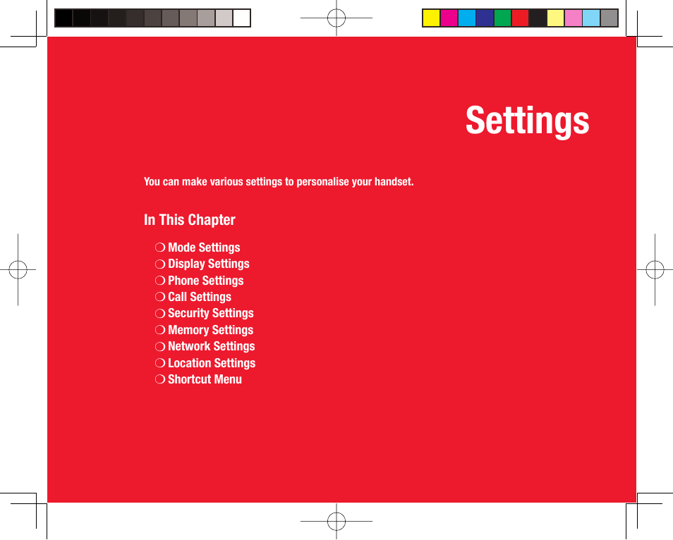 Settings | Toshiba 705T User Manual | Page 208 / 315