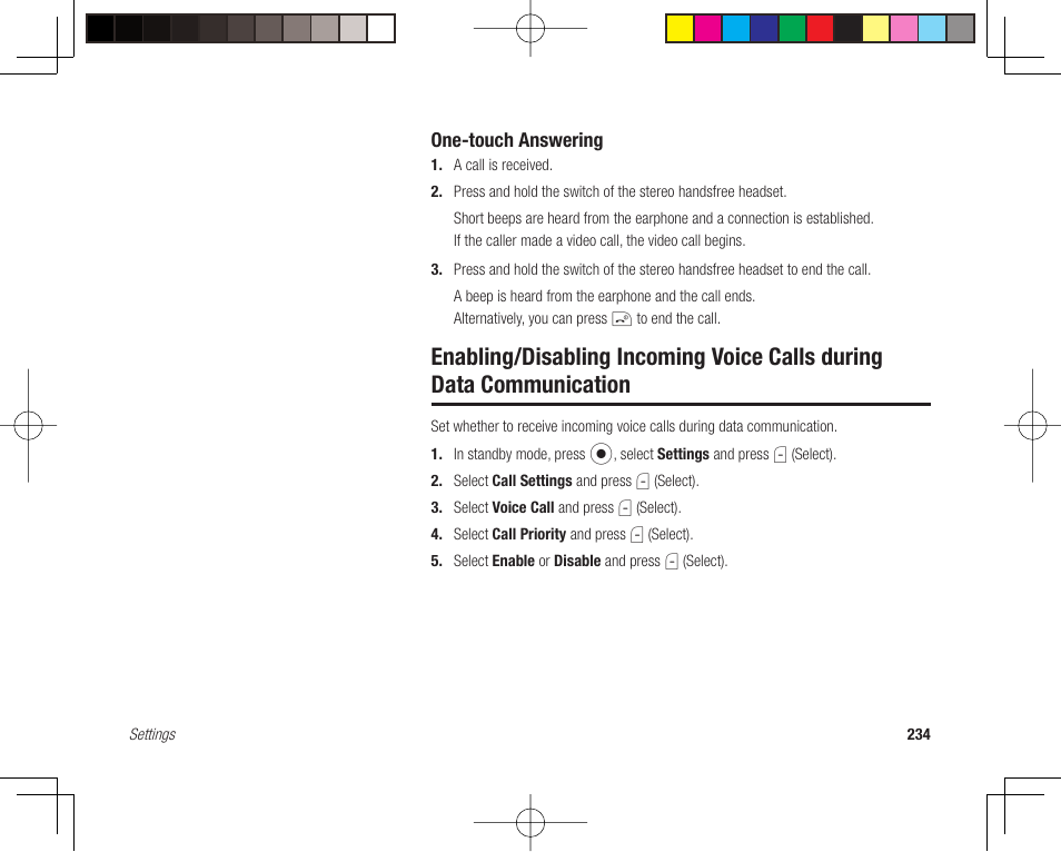 One-touch answering | Toshiba 705T User Manual | Page 234 / 315