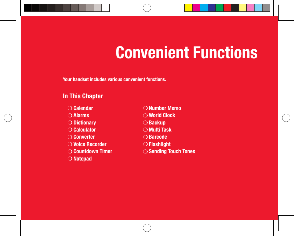 Convenient functions | Toshiba 705T User Manual | Page 255 / 315