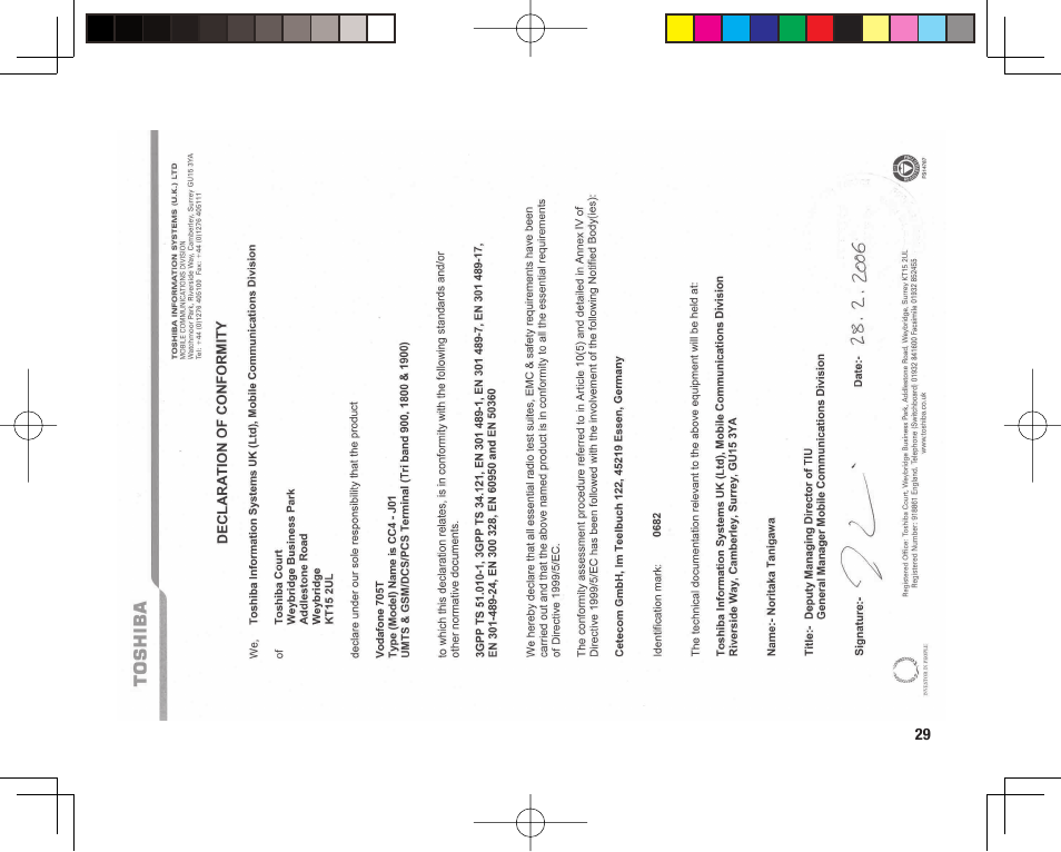 Toshiba 705T User Manual | Page 29 / 315