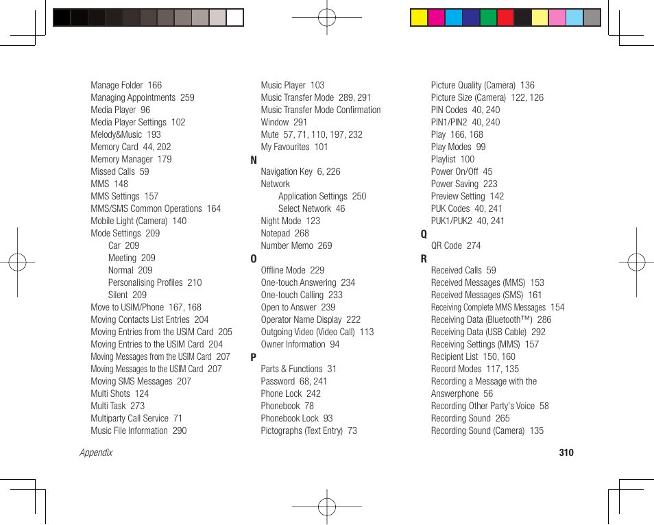 Toshiba 705T User Manual | Page 310 / 315