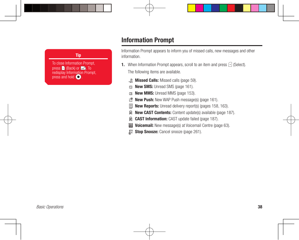 Information prompt | Toshiba 705T User Manual | Page 38 / 315