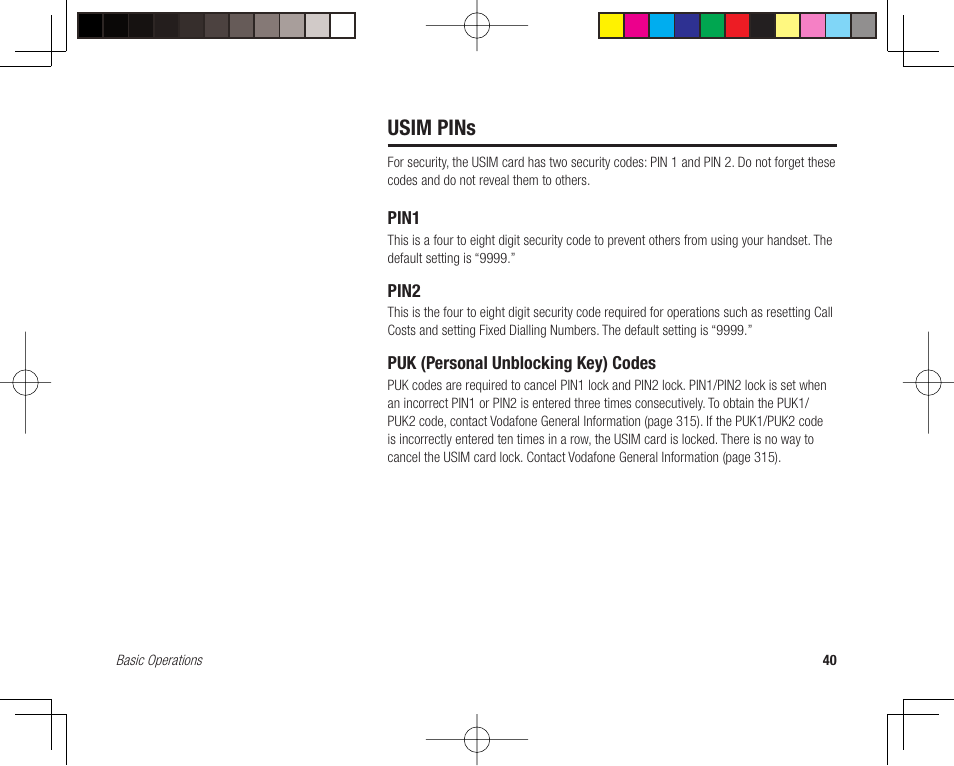 Usim pins | Toshiba 705T User Manual | Page 40 / 315