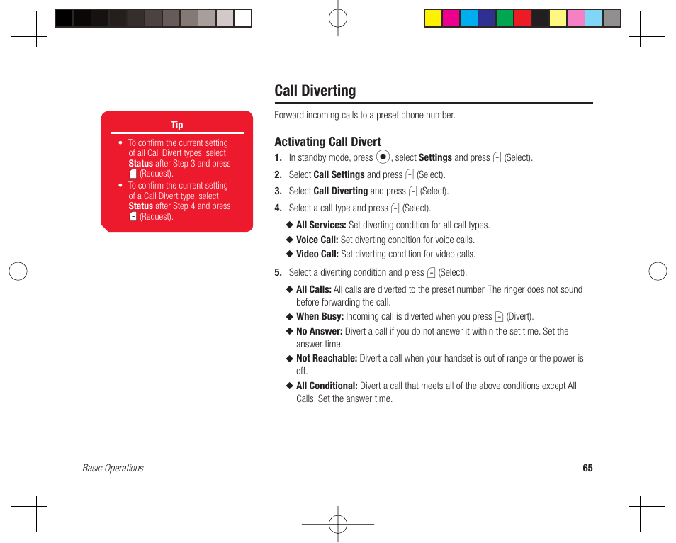Call diverting, Activating call divert | Toshiba 705T User Manual | Page 65 / 315