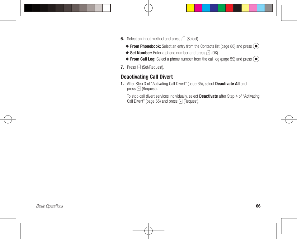 Deactivating call divert | Toshiba 705T User Manual | Page 66 / 315