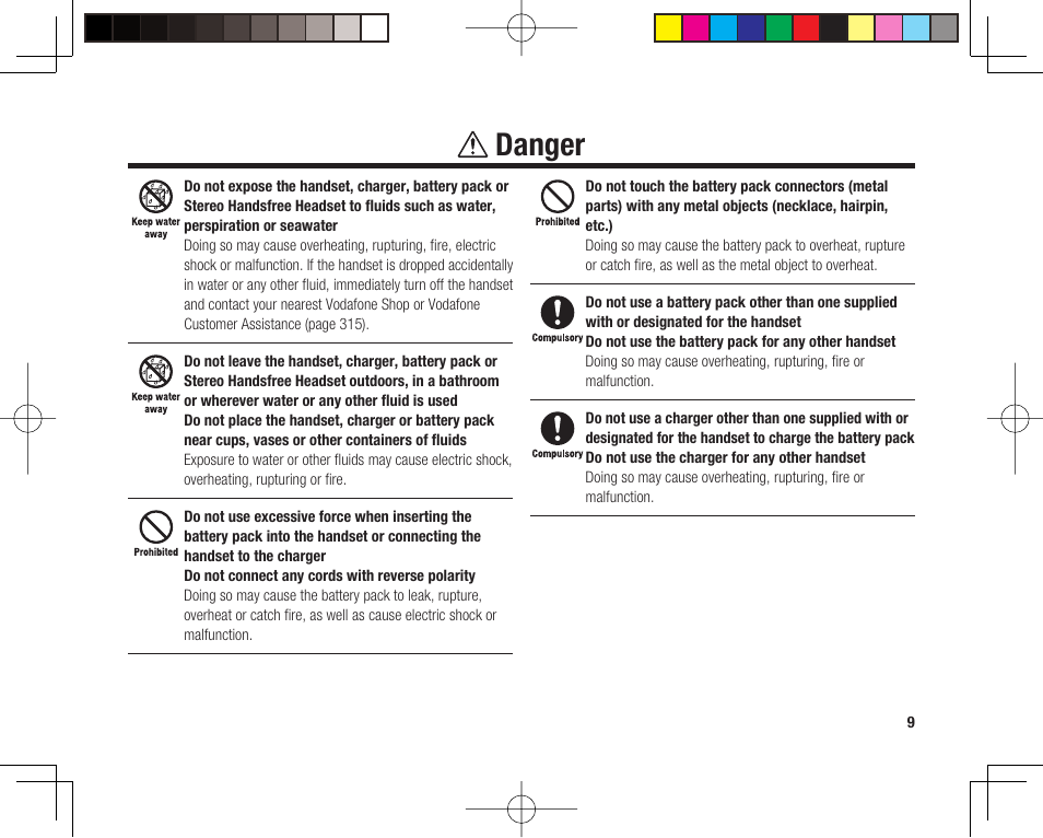 Danger | Toshiba 705T User Manual | Page 9 / 315