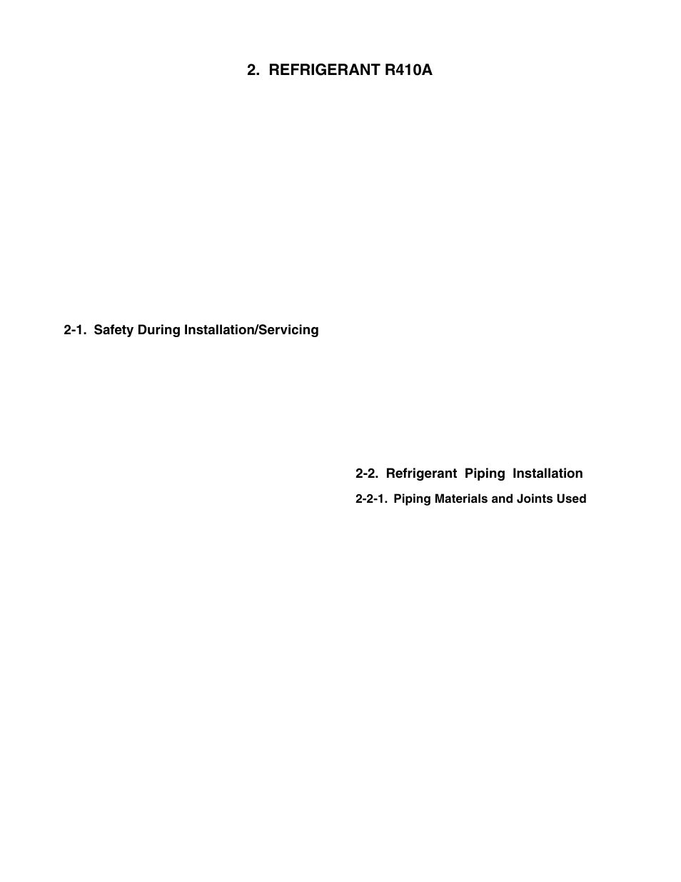 Refrigerant r410a | Toshiba RAS-10YKV-E User Manual | Page 6 / 79