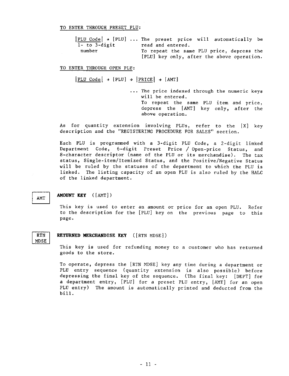 Toshiba TEC MA-1040-100 Series User Manual | Page 11 / 48