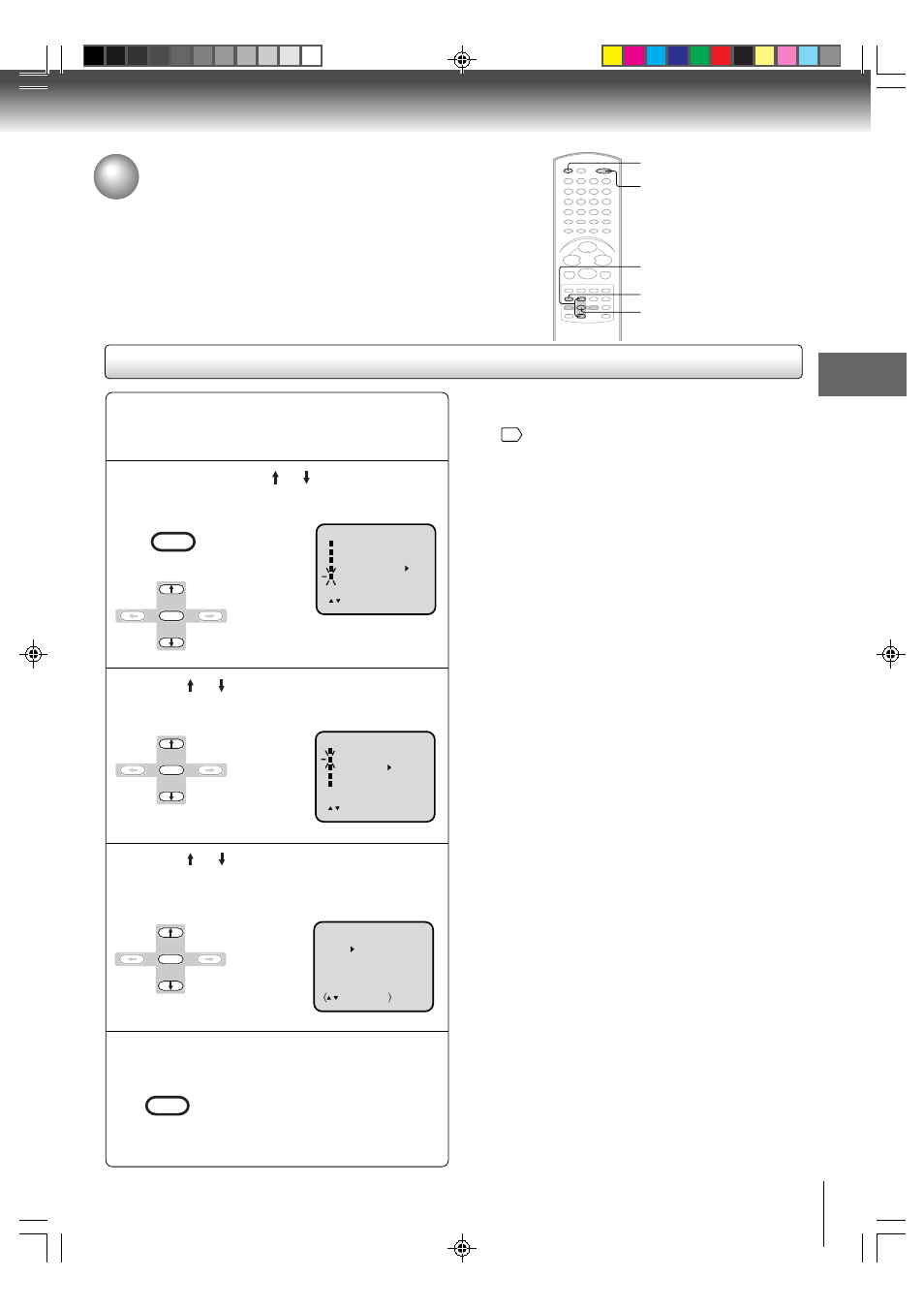 Basic setup, Setting the language | Toshiba MW24FN3/R User Manual | Page 19 / 68