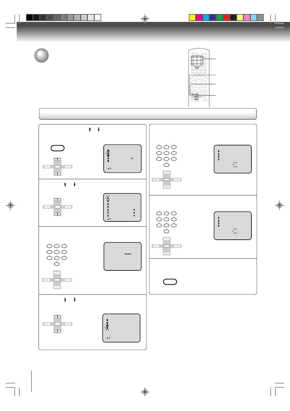 Setting the v-chip (continued) | Toshiba MW24FN3/R User Manual | Page 30 / 68