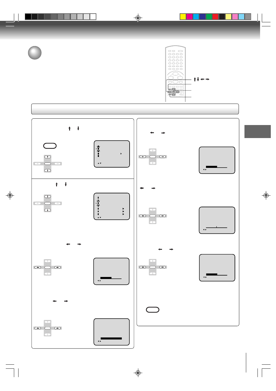 Picture control adjustment | Toshiba MW24FN3/R User Manual | Page 33 / 68