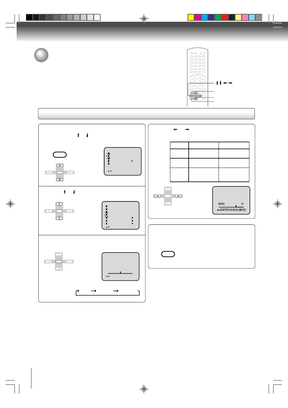 Sound control adjustment | Toshiba MW24FN3/R User Manual | Page 34 / 68