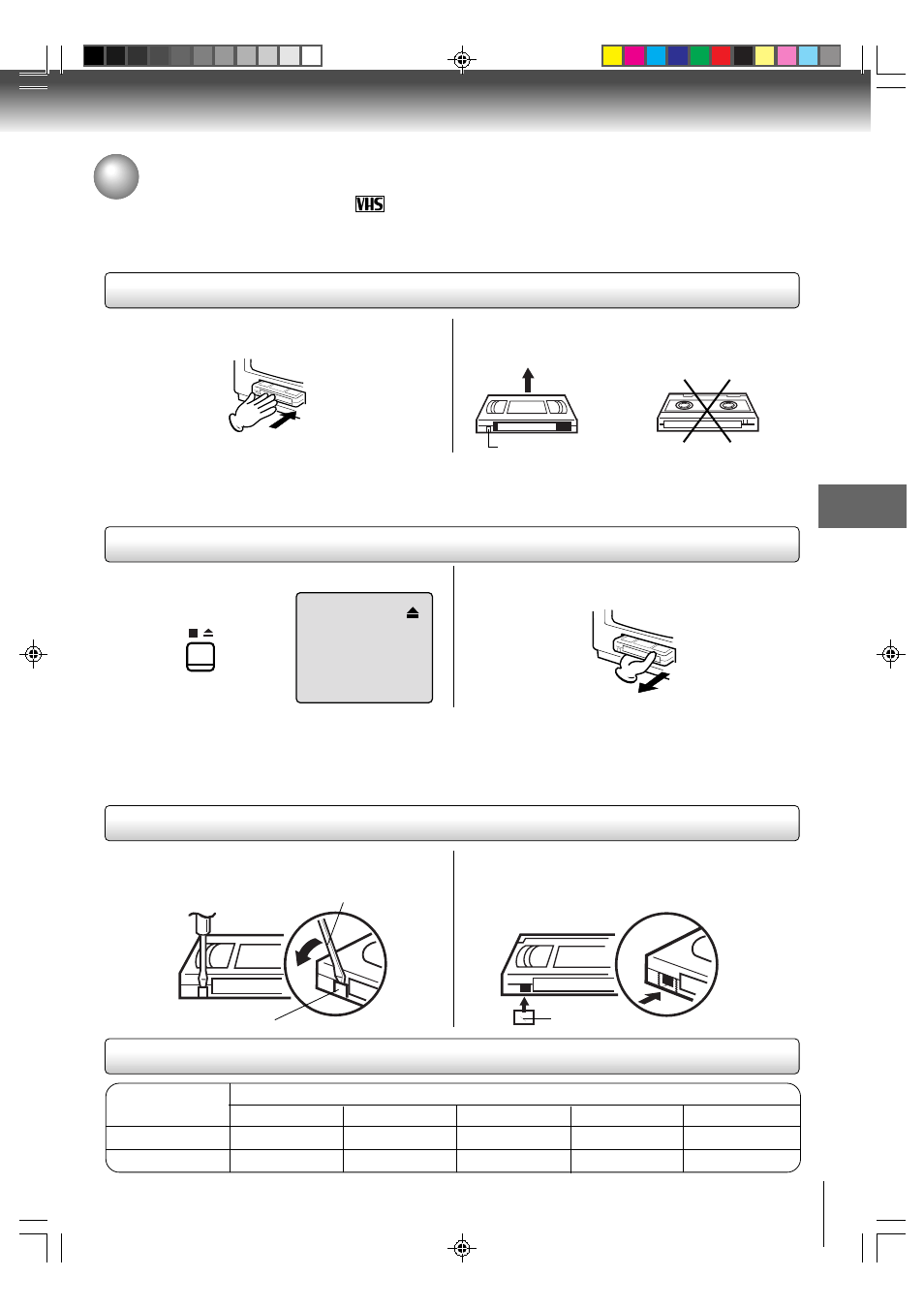 Playback - vcr, Loading/unloading a cassette tape, Loading and unloading a cassette tape | Loading, Unloading | Toshiba MW24FN3/R User Manual | Page 35 / 68