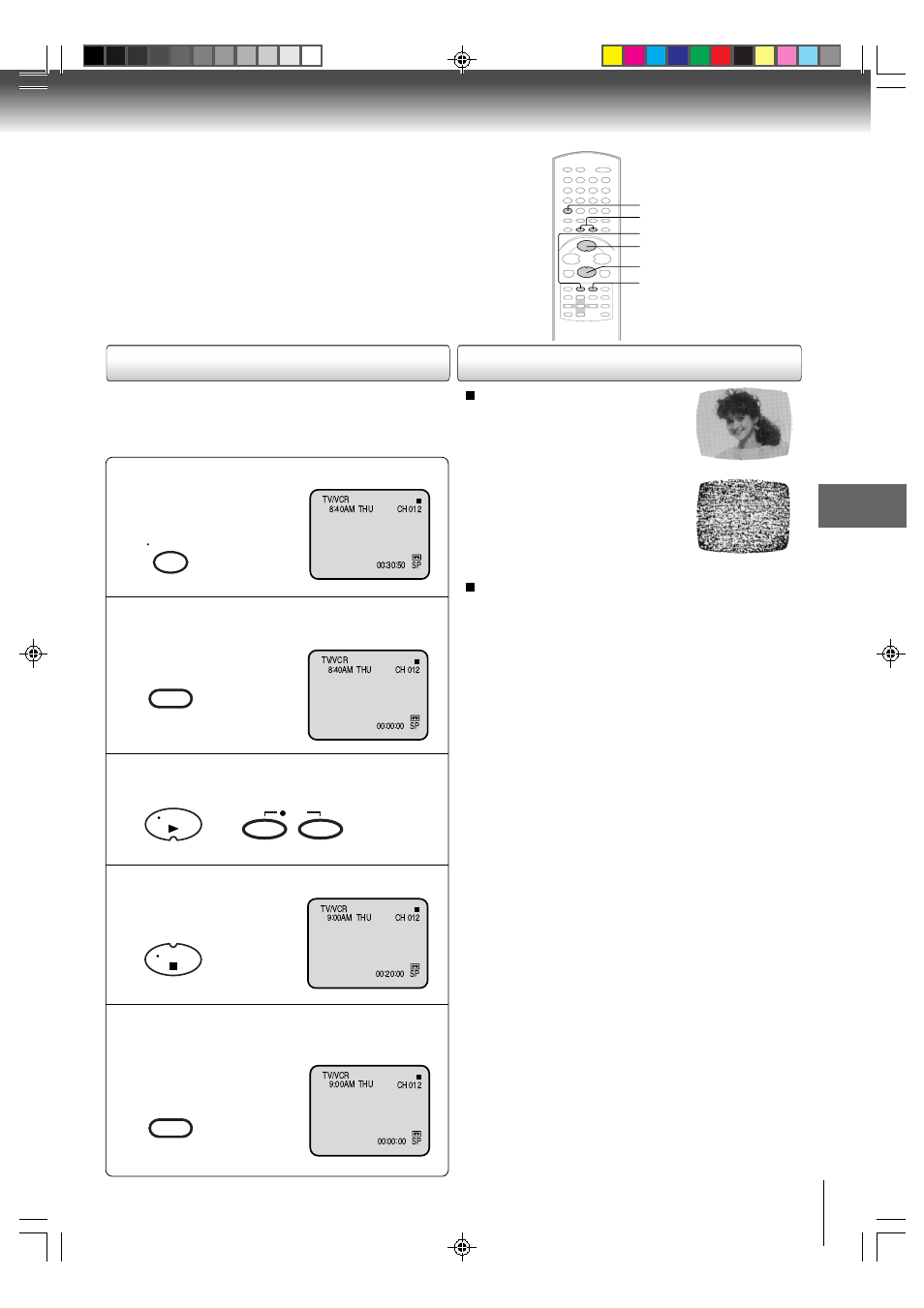 Zero return function, Video head cleaning | Toshiba MW24FN3/R User Manual | Page 39 / 68