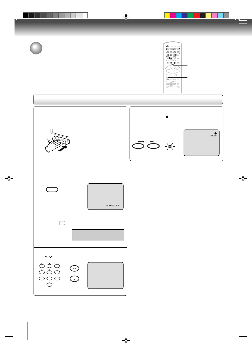 Recording - vcr, A tv program, Recording a tv program | Toshiba MW24FN3/R User Manual | Page 40 / 68