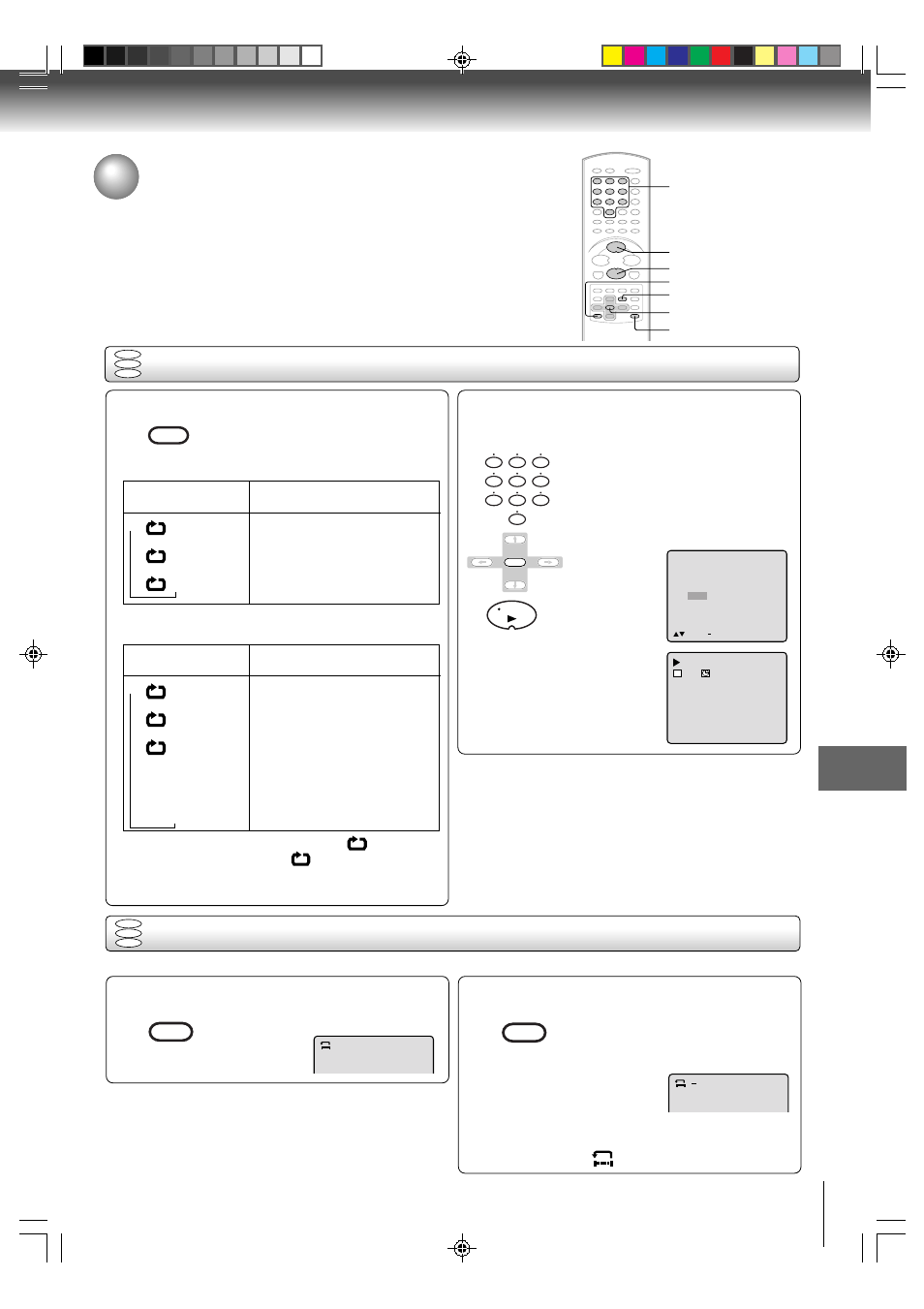 Repeat,random and program playback/repeat a-b, Repeat, random and program playback/repeat a-b, Repeat, random and program playback | Repeat a-b | Toshiba MW24FN3/R User Manual | Page 53 / 68