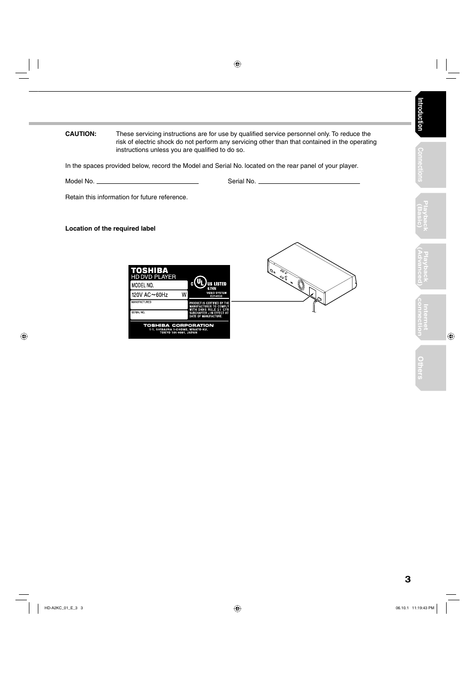 Toshiba HD-A2KC User Manual | Page 3 / 72