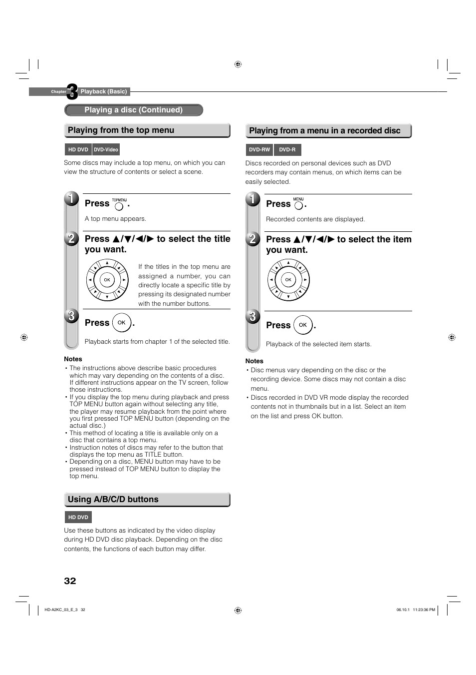 Toshiba HD-A2KC User Manual | Page 32 / 72